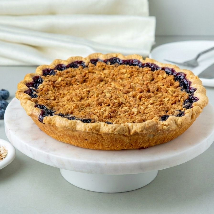 blueberry crumble pie