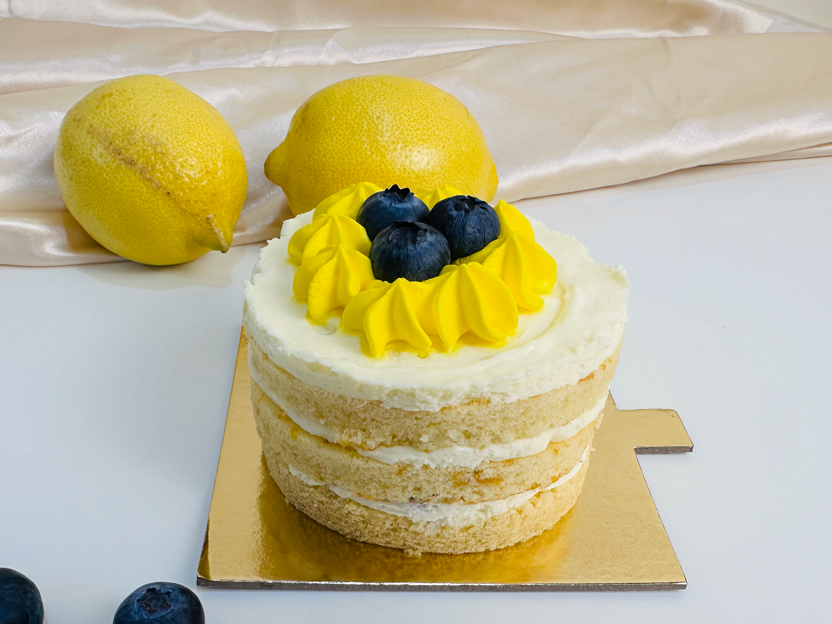 Lemon Blueberry Bento Cake
