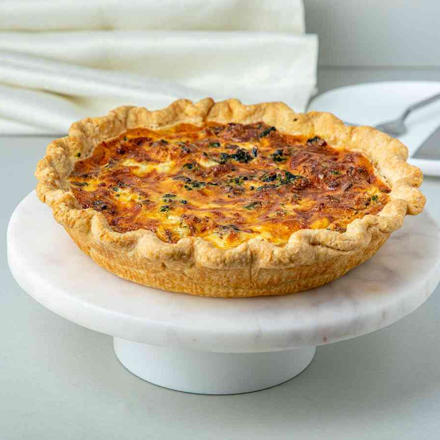 Spinach Mushroom Feta Quiche