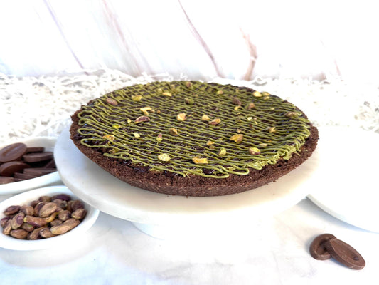 Pistachio Kunafeh Chocolate Pie