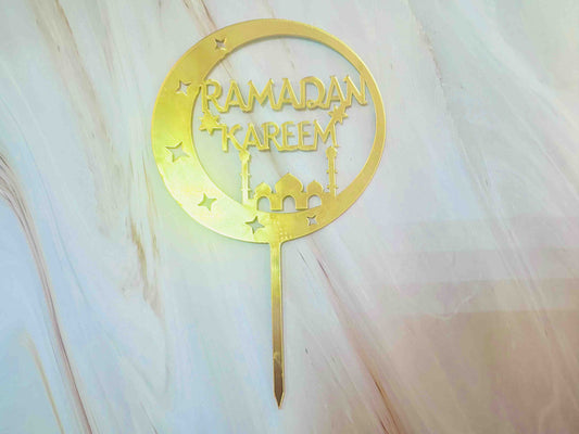 Ramadan Kareem Cake Topper - Gold