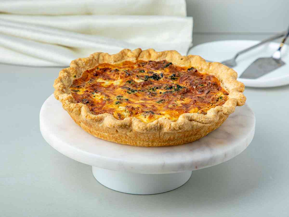 Spinach Mushroom Feta Quiche