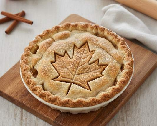 Classic Apple Pie with Maple Leaf Cutout