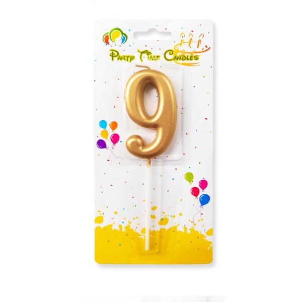 Numeric Gold Candle 0-9