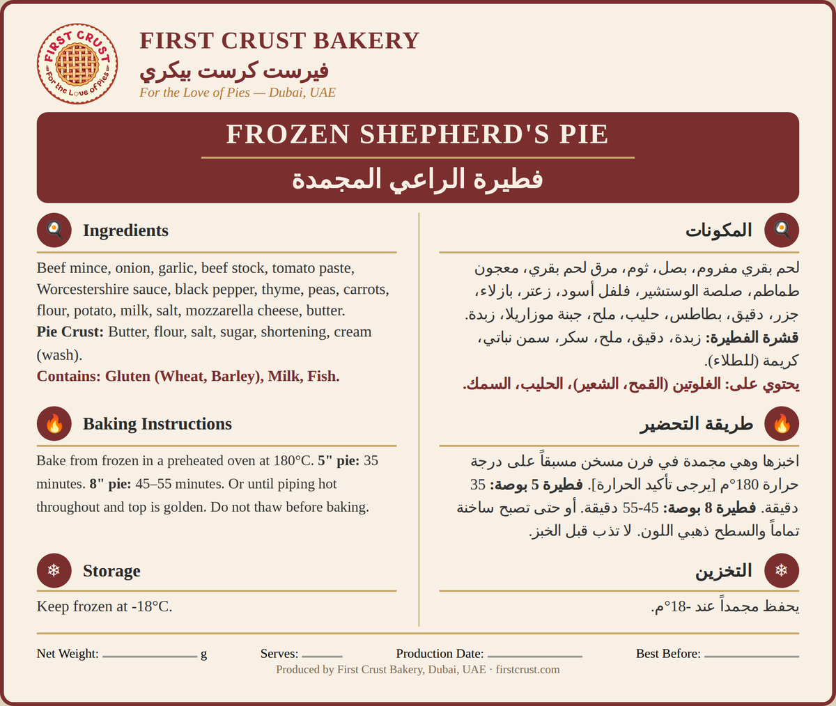 Frozen Shepherd's Pie